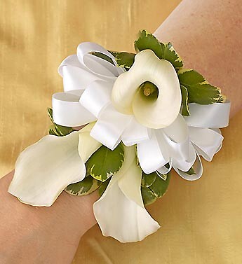 All White Corsage